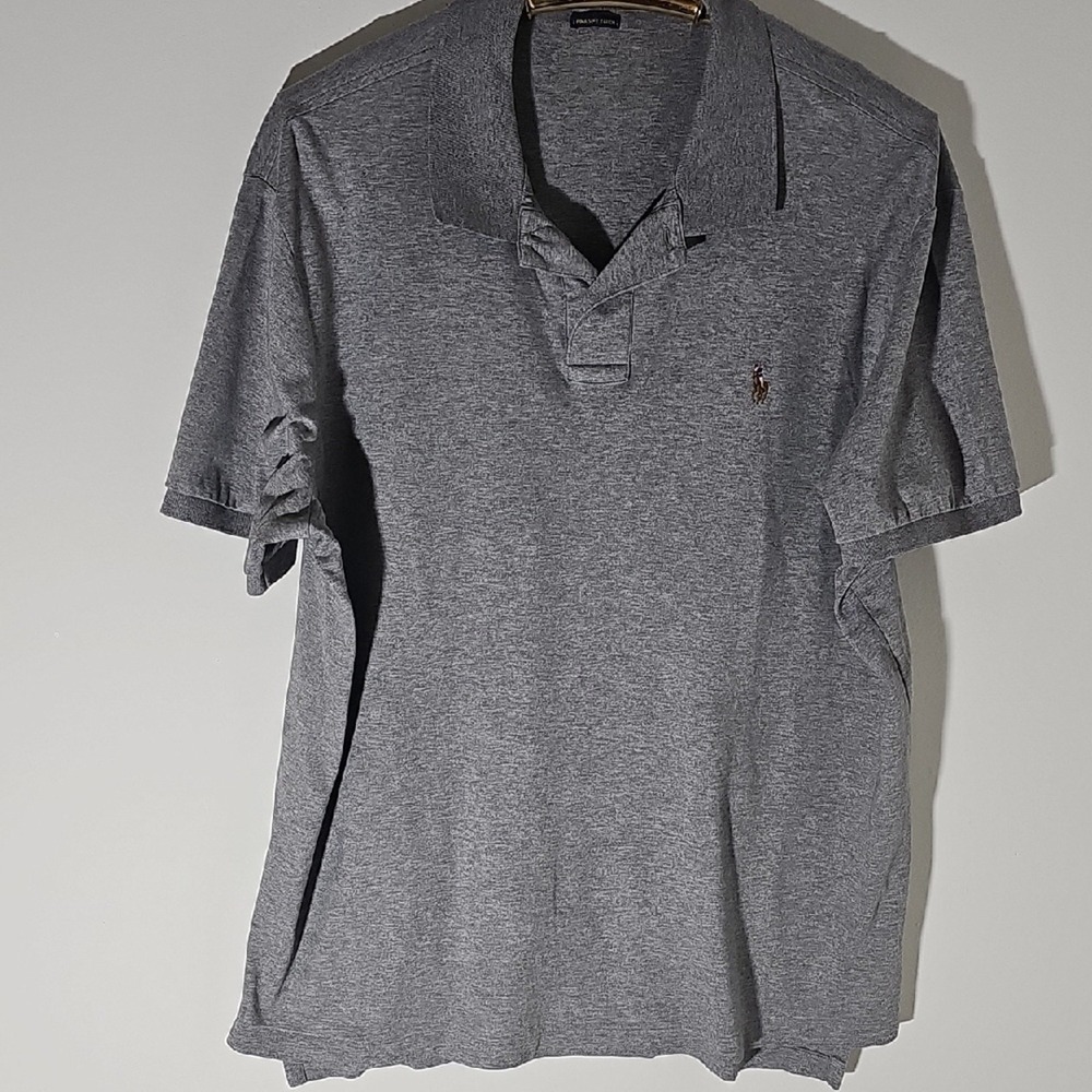Polo Ralph Lauren Pima Soft Touch Polo Mens Size XL Gray Classic Pony Cotton